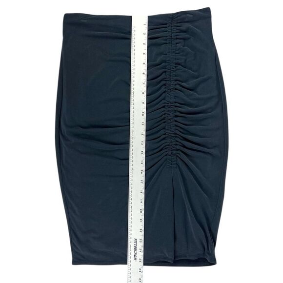 Express Dark Grey Modal Stretch Pencil Skirt Elastic Waist Size Medium - Picture 3 of 6